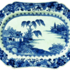 Platter, blue and white Chinese export porcelain