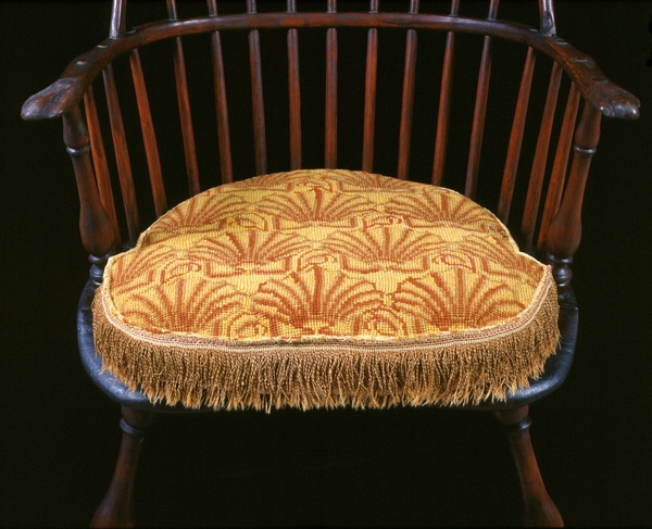 Shell pattern chair cushion, c. 1765-1802
