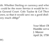 Letter, from John Mercer, April 24, 1758