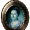 Miniature portrait, <em>Martha Dandridge Custis Washington, </em>by Charles Willson Peale (watercolor on ivory, 1772)<br />