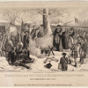 Print, Washington and Wife Visiting the Troops at Valley Forge, on Christmas Day 1777